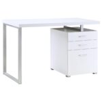 Brennan 3-drawer Office Desk White 800325 by Coaster Furniture Home Office Desks Mobilia Cleopatra 18 Brennan 3-drawer Office Desk White 800325 by Coaster Furniture 18