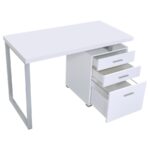 Brennan 3-drawer Office Desk White 800325 by Coaster Furniture Home Office Desks Mobilia Cleopatra 19 Brennan 3-drawer Office Desk White 800325 by Coaster Furniture 19