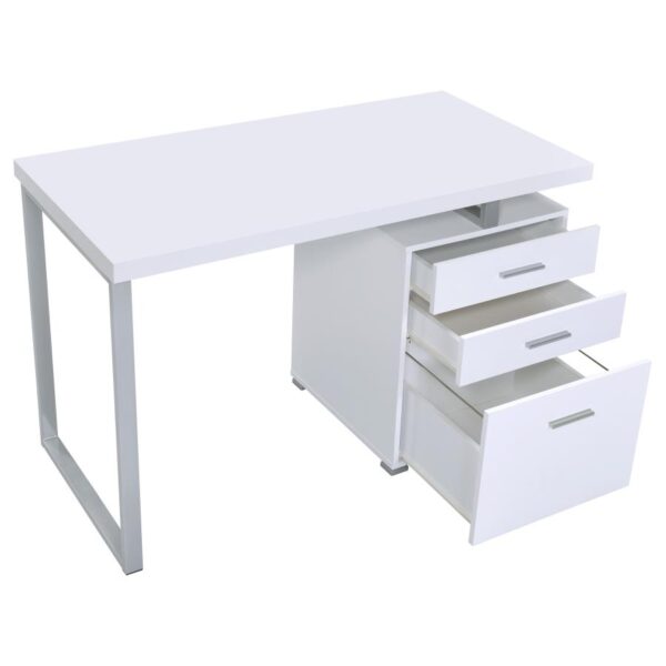 Brennan 3-drawer Office Desk White 800325 by Coaster Furniture 13