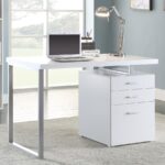 Brennan 3-drawer Office Desk White 800325 by Coaster Furniture Home Office Desks Mobilia Cleopatra 16 Brennan 3-drawer Office Desk White 800325 by Coaster Furniture 16