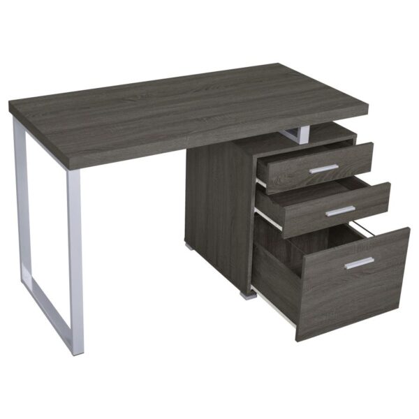 3-drawer Brennan Office Desk Weathered Grey 800520 by Coaster Furniture 11