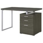 3-drawer Brennan Office Desk Weathered Grey 800520 by Coaster Furniture Home Office Desks Mobilia Cleopatra 18 3-drawer Brennan Office Desk Weathered Grey 800520 by Coaster Furniture 18