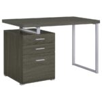 3-drawer Brennan Office Desk Weathered Grey 800520 by Coaster Furniture Home Office Desks Mobilia Cleopatra 19 3-drawer Brennan Office Desk Weathered Grey 800520 by Coaster Furniture 19