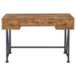 Analiese 3-drawer Writing Desk Antique Nutmeg and Black 801541 by Coaster Furniture Home Office Desks Mobilia Cleopatra 23 Analiese 3-drawer Writing Desk Antique Nutmeg and Black 801541 by Coaster Furniture 23