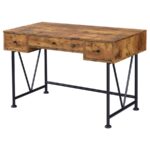 Analiese 3-drawer Writing Desk Antique Nutmeg and Black 801541 by Coaster Furniture Home Office Desks Mobilia Cleopatra 25 Analiese 3-drawer Writing Desk Antique Nutmeg and Black 801541 by Coaster Furniture 25