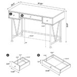 Analiese 3-drawer Writing Desk Antique Nutmeg and Black 801541 by Coaster Furniture Home Office Desks Mobilia Cleopatra 29 Analiese 3-drawer Writing Desk Antique Nutmeg and Black 801541 by Coaster Furniture 29
