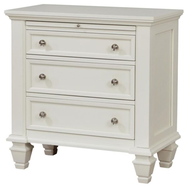 Sandy Beach 3-drawer Nightstand Cream White 201302 By Coaster Furniture 10