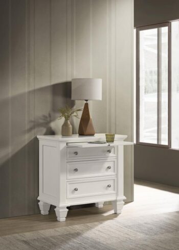 Sandy Beach 3-drawer Nightstand Cream White 201302 By Coaster Furniture