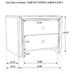 Serenity Rectangular 2-Drawer Nightstand Rich Merlot 201972 By Coaster Furniture 14