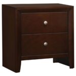 Serenity Rectangular 2-Drawer Nightstand Rich Merlot 201972 By Coaster Furniture 12