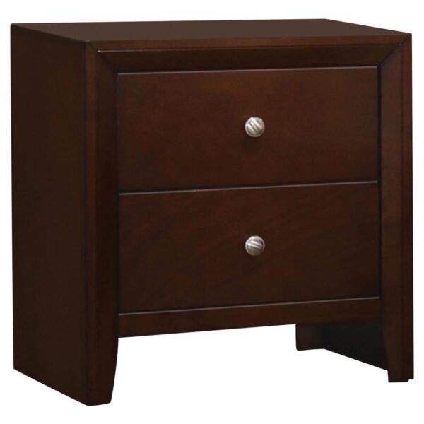 Serenity Rectangular 2-Drawer Nightstand Rich Merlot 201972 By Coaster Furniture 8