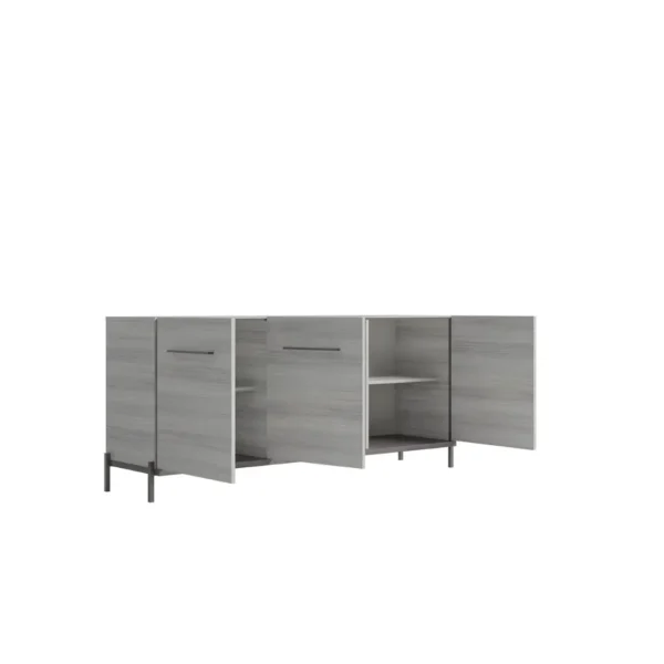 Gray Mia 3 Door Buffet By ESF Furniture - Image 3