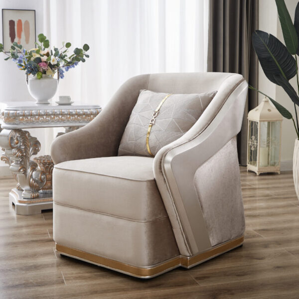 Beige Armchair HD-9022 By Homey Design 4
