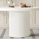DT0213W Round Matte White Dining Table By Artisan Furniture Dining Room Furniture Mobilia Cleopatra 13 DT0213W Round Matte White Dining Table By Artisan Furniture 13