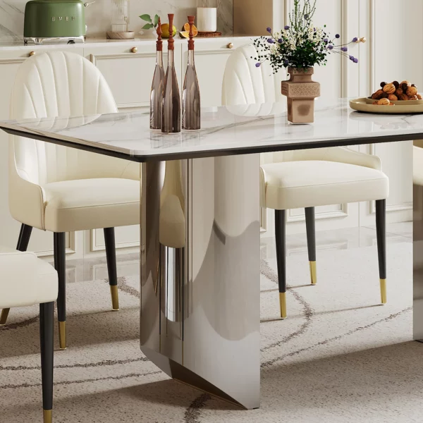 DT513 Black Tempered Glass Dining Table by Artisan Furniture 18