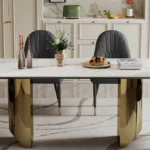DT513 Black Tempered Glass Dining Table by Artisan Furniture Luxury Dining Tables Mobilia Cleopatra 22 DT513 Black Tempered Glass Dining Table by Artisan Furniture 22