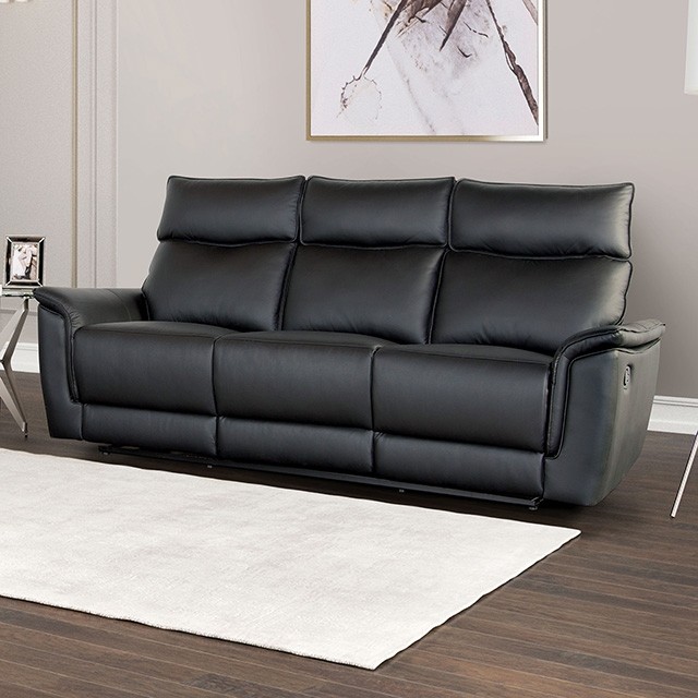Bienne Sofa Manual Recliner FM69002BK-SF-M By Furniture Of America