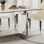 DT511 Modern Tempered Glass Dining Table by Artisan Furniture Luxury Dining Tables Mobilia Cleopatra 24 DT511 Modern Tempered Glass Dining Table by Artisan Furniture 24