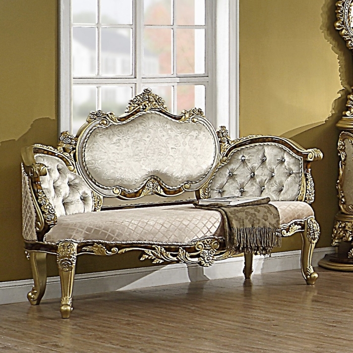Beige Fabric Desiderius Bench BD20007 By ACME