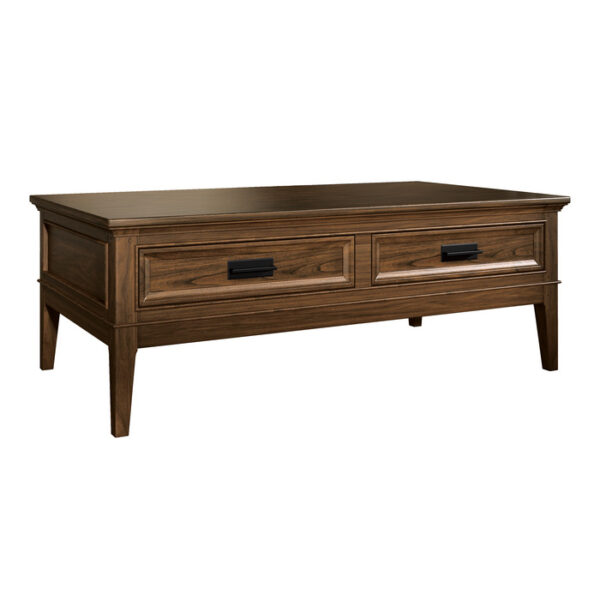 Brown Cherry Frazier Park Collection Cocktail Table w/Drawers By Homelegance 9