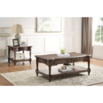 Heath Court Collection Cocktail Table w/Drawers By Homelegance 16