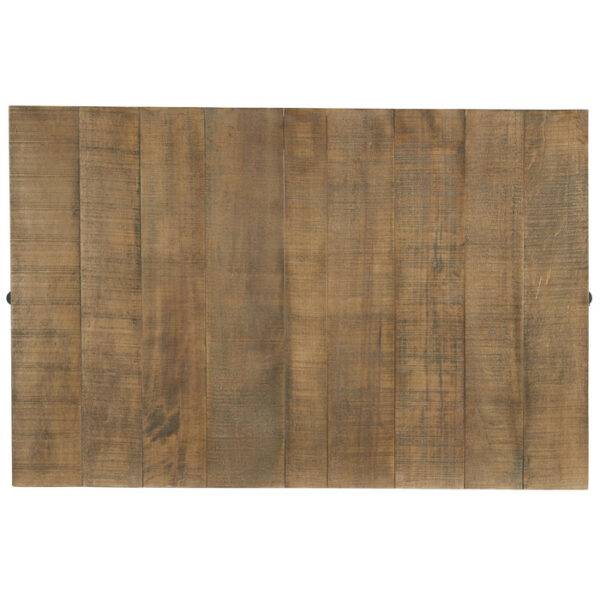 Rustic poplar finish and rustic black metal Factory Collection By Homelegance 12