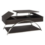 2-tone finish: espresso finish and brushed chrome metal Tioga Collection lift top cocktail table 4pc casters By Homelegance Luxury Coffee Tables Mobilia Cleopatra 18 2-tone finish: espresso finish and brushed chrome metal Tioga Collection lift top cocktail table 4pc casters By Homelegance 18