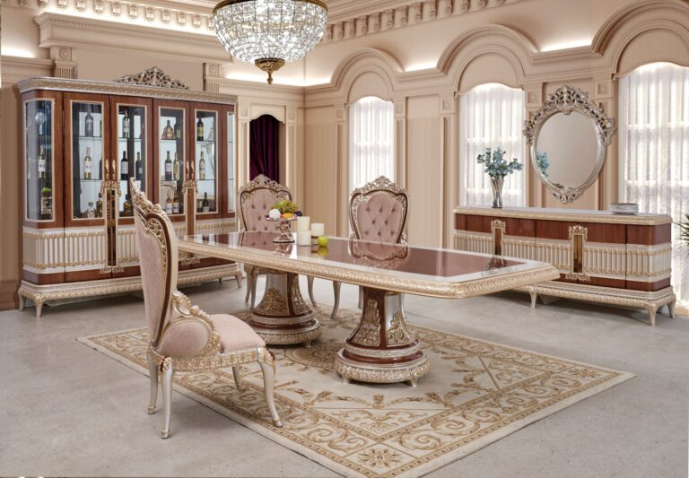 Luxury 7 PCs Dining Table Set HD-8024 By Homey Design 140