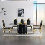 RDT392GB Rectangular 78" Stainless Steel Dining Table by Artisan Furniture