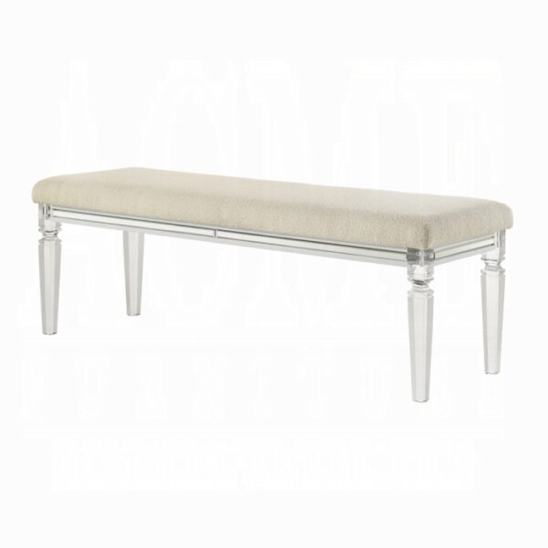 Pearl White Tarian Bench BD02322 by ACME 4