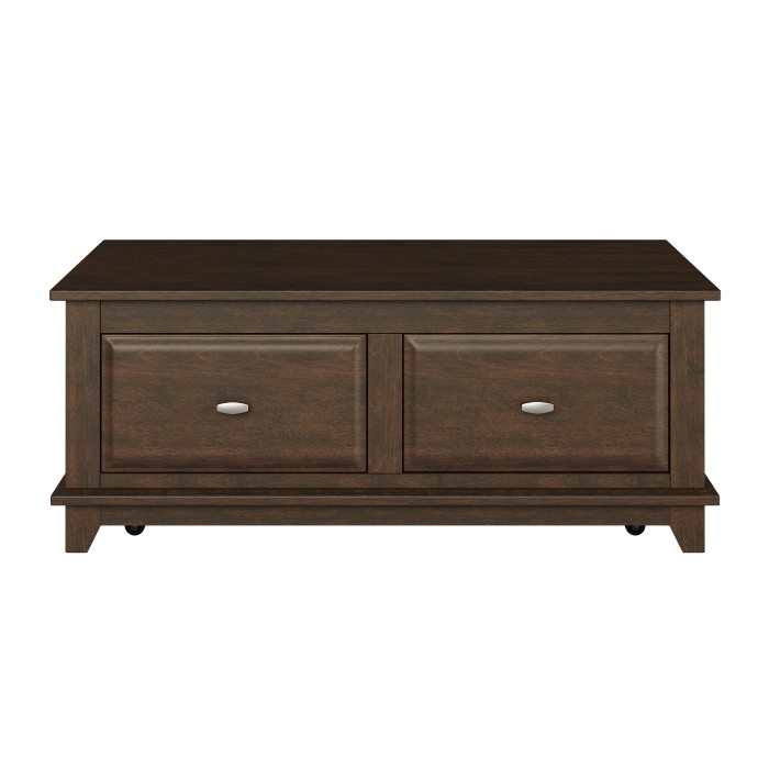 Brown Minot Collection Coffee table By Homelegance