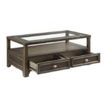 Auburn Collection Glass top Cocktail Coffee table With Casters By Homelegance Luxury Coffee Tables Mobilia Cleopatra 11 Auburn Collection Glass top Cocktail Coffee table With Casters By Homelegance 11
