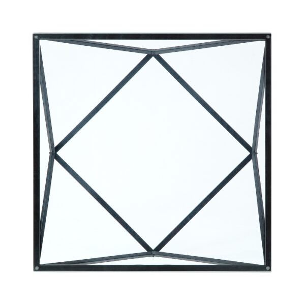 Black metal Cocktail Table Square Glass top By Homelegance 10