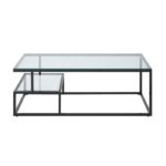 Black metal Cocktail Table Glass top By Homelegance Luxury Coffee Tables Mobilia Cleopatra 11 Black metal Cocktail Table Glass top By Homelegance 11