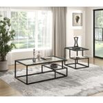 Black metal Cocktail Table Glass top By Homelegance Luxury Coffee Tables Mobilia Cleopatra 13 Black metal Cocktail Table Glass top By Homelegance 13