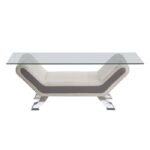 Beige Glass top Cocktail table Veloce Collection By Homelegance Luxury Coffee Tables Mobilia Cleopatra 7 Beige Glass top Cocktail table Veloce Collection By Homelegance 7