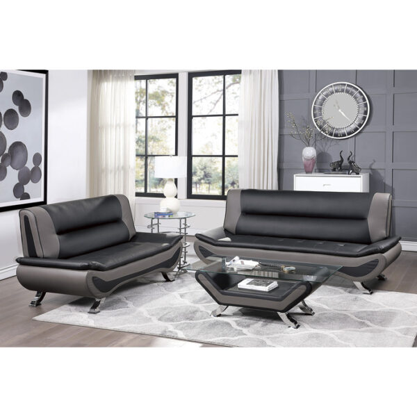 Black Glass top Cocktail table Veloce Collection By Homelegance 7