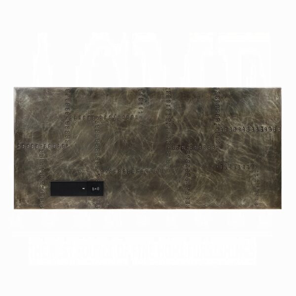 Bronze Aluminum Brancaster Executive Writing Desk W/USB OF02586 by ACME 16