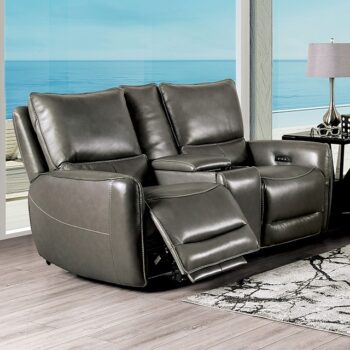 Gray Phineas Power Loveseat CM9921GY-LV-PM By Furniture Of America