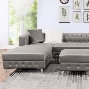 CIABATTONI SECTIONAL CM6256GY By Furniture of America. 4