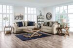 Belsize Beige Navy Sofa SM6438-SF By Furniture of America. 22
