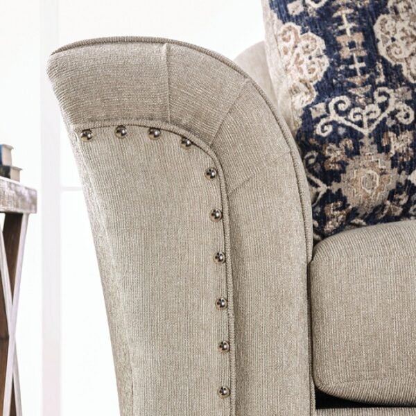 Belsize Beige Navy Sofa SM6438-SF By Furniture of America. 14