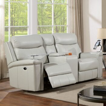 FLORINE POWER LOVESEAT CM6252LG-LV-PM by Furniture of America.