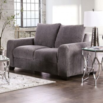 DAGMAR LOVESEAT EM6723GY-LV by Furniture of America.
