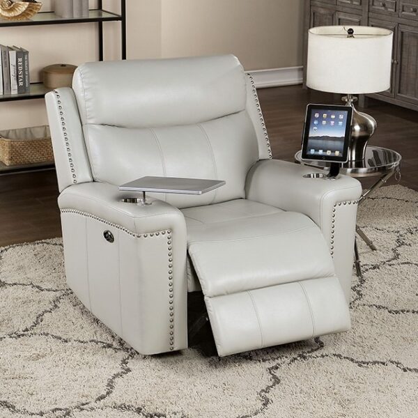 FLORINE POWER RECLINER CM6252LG-CH-PM By Furniture of America. 5