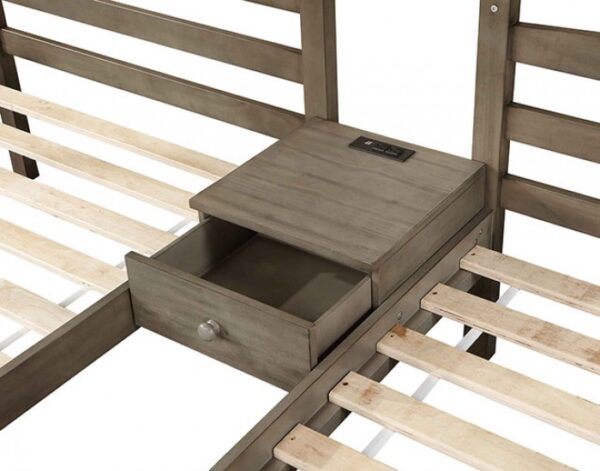 FOA-BK659GY HORTENSE TRIPLE TWIN BED Furniture of America. 11