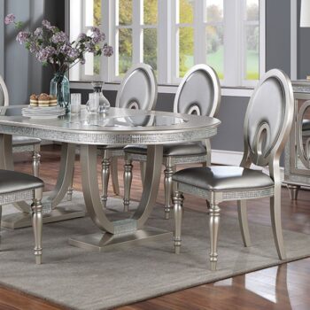CATHALINA DINING TABLE CM3541SV-T  by Furniture of America.