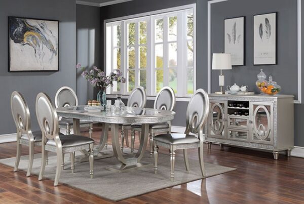 CATHALINA DINING TABLE CM3541SV-T  by Furniture of America. 7