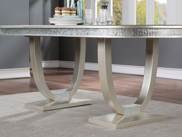 CATHALINA DINING TABLE CM3541SV-T  by Furniture of America. 8
