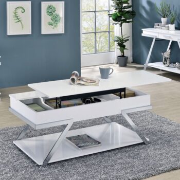 TITUS COFFEE TABLE CM4193WH-C  By Furniture of America.